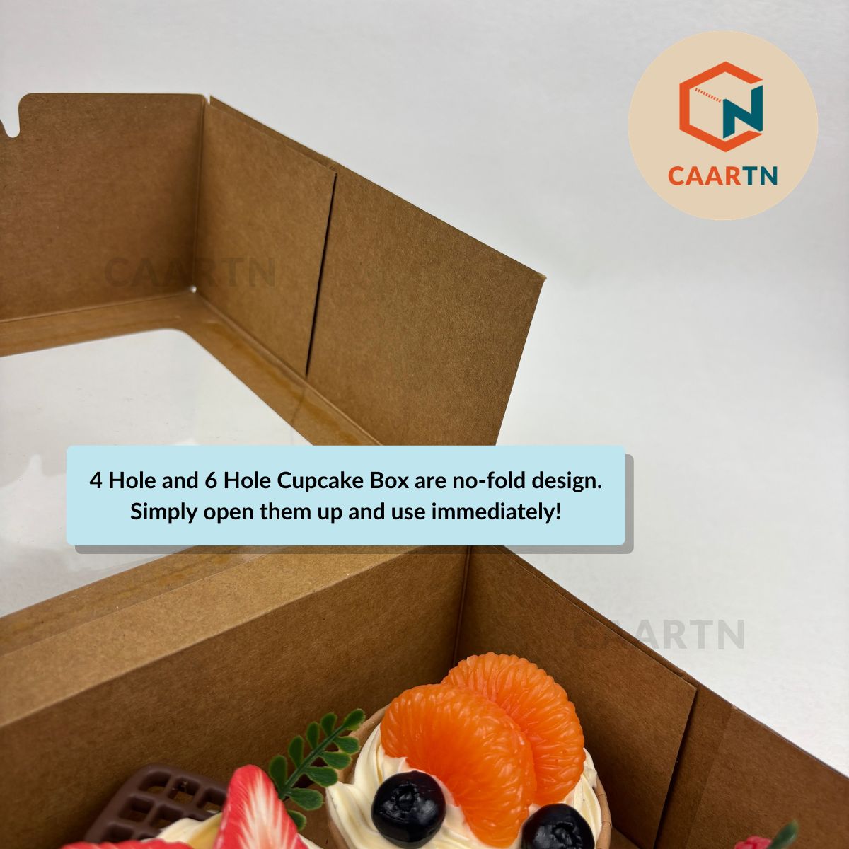 Kraft Cake Box L - 10pcs/pkt