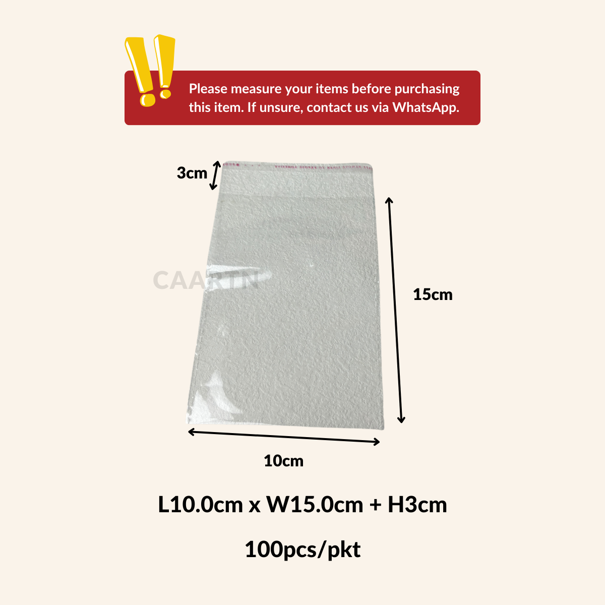 OPP Plastic Cookie Bags 101503 - 100pcs