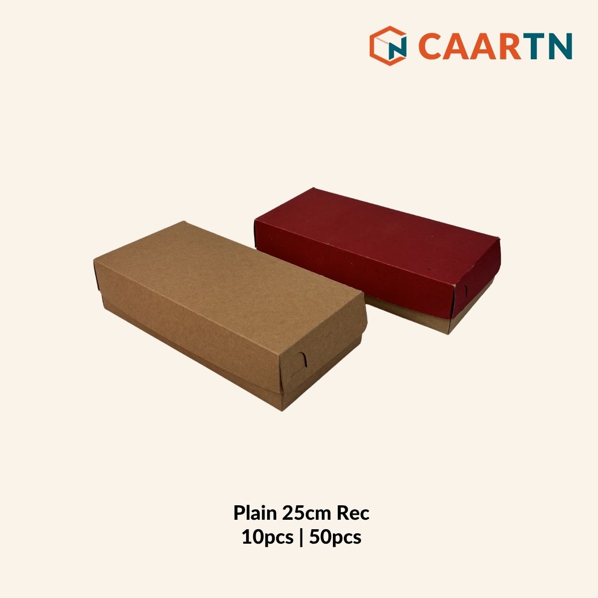 Food-safe 25cm Rectangle Plain Box (2 colours)