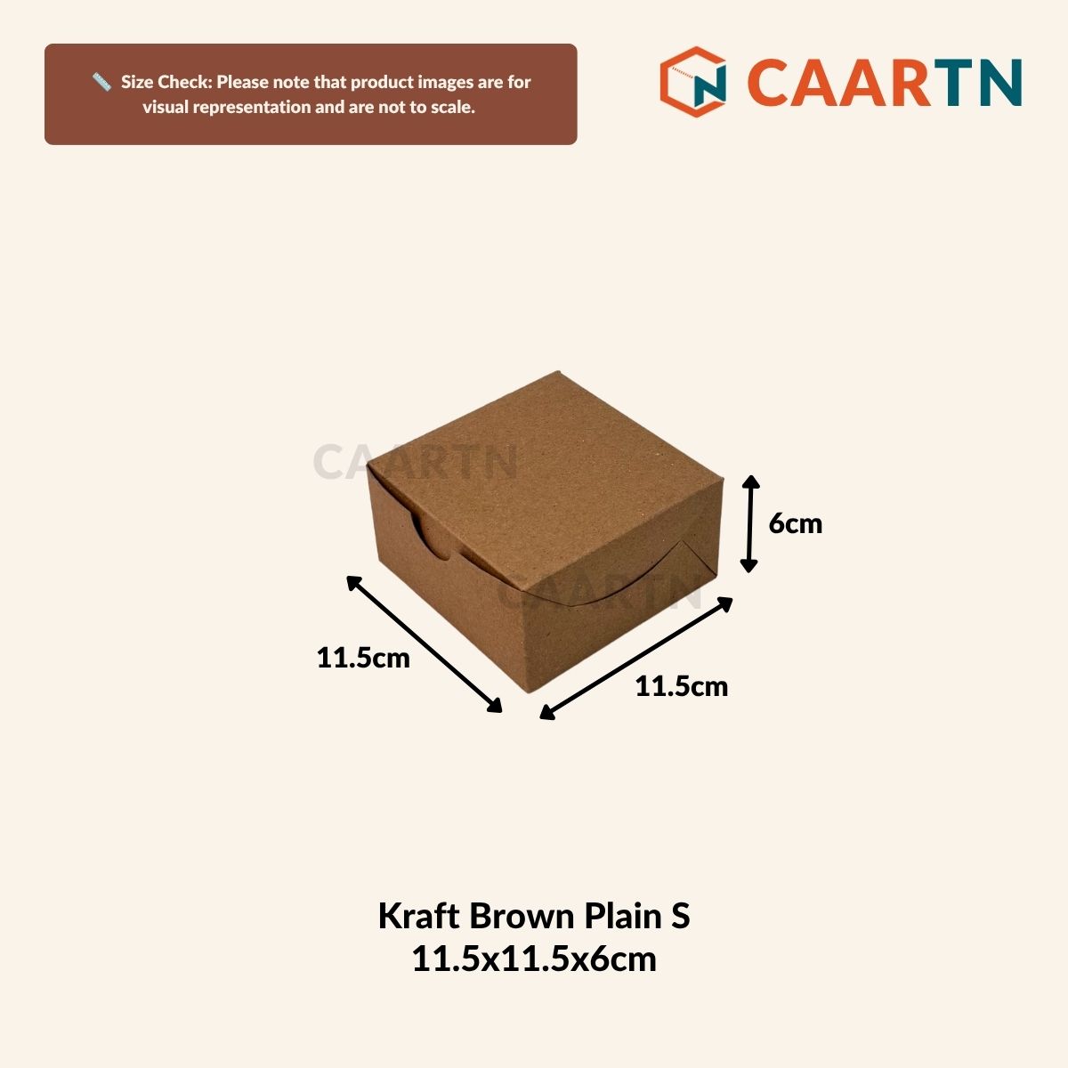 Food-safe Plain Square Box S
