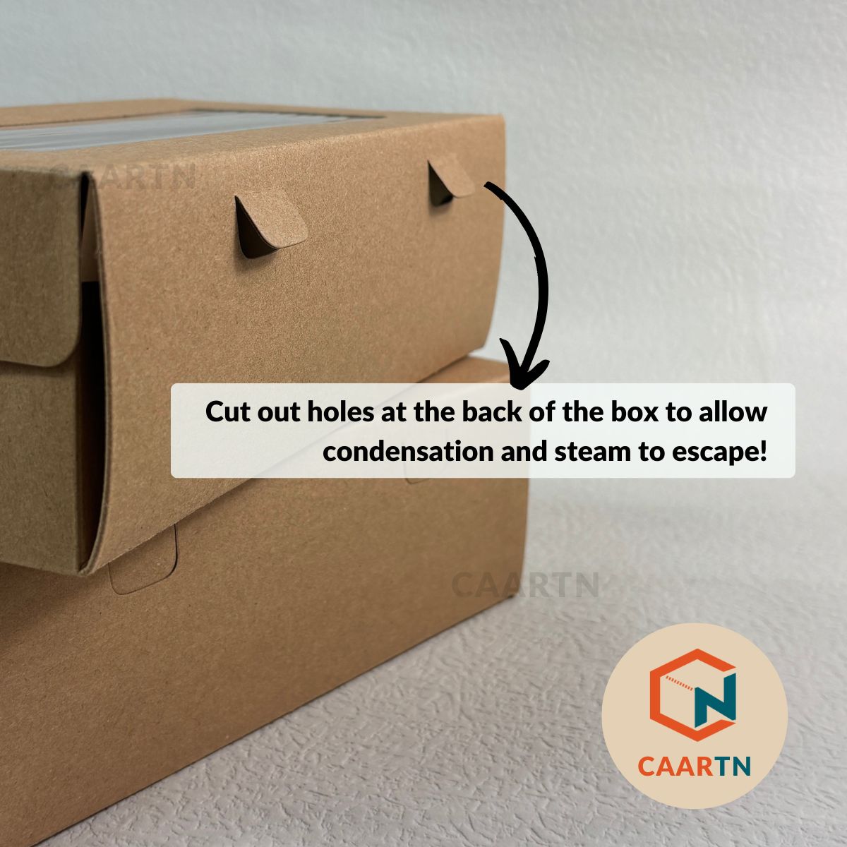 22cm x 12cm x 7.5cm Rectangle Window Box (Oil-Proof)