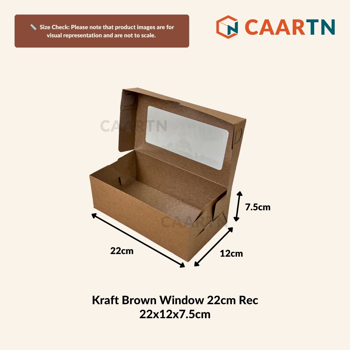 22cm Rectangle Window Box (Oil-Proof)