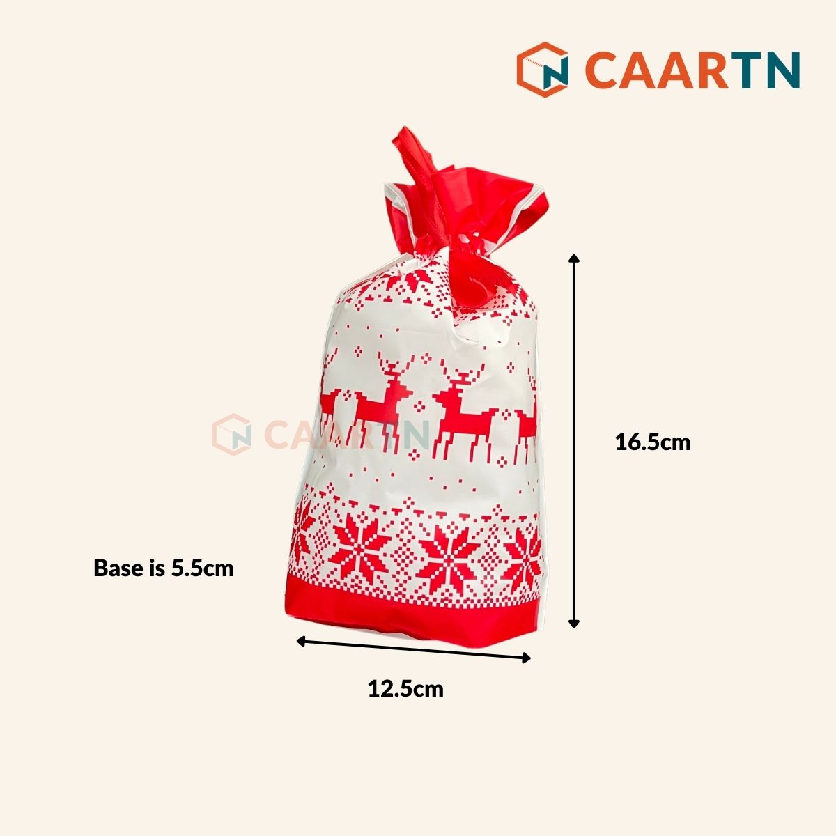Red Christmas Goodie Bag - 10pcs