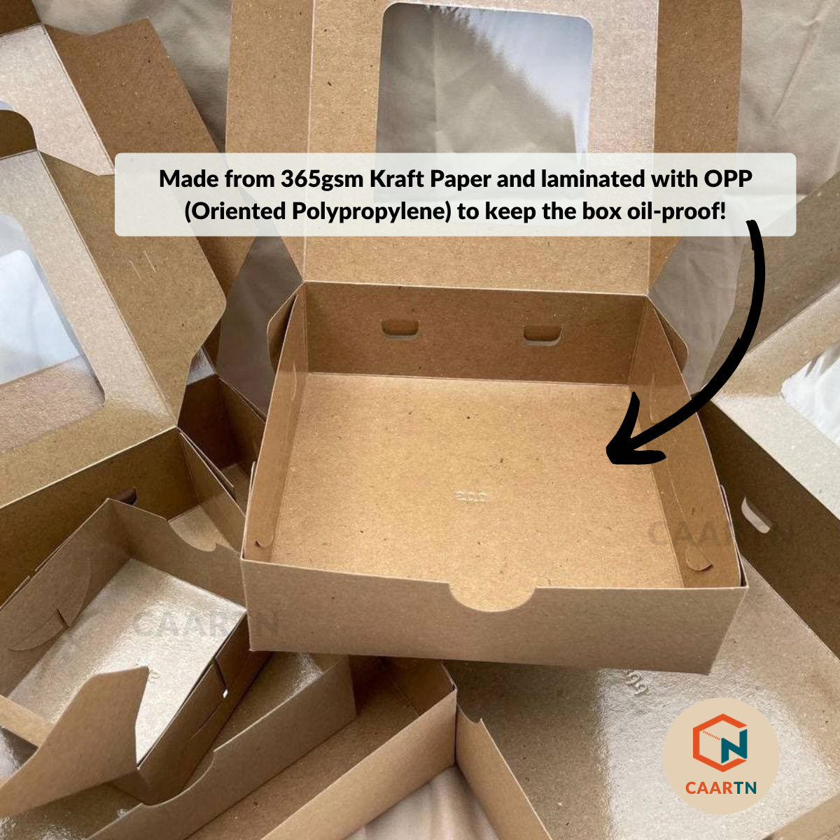 Food-safe Window Square Box XL (2 colours)