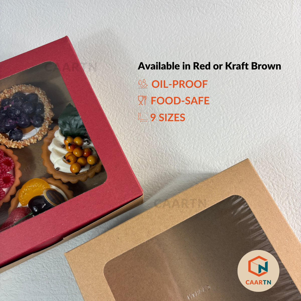 Food-safe Window Square Box XL (2 colours)