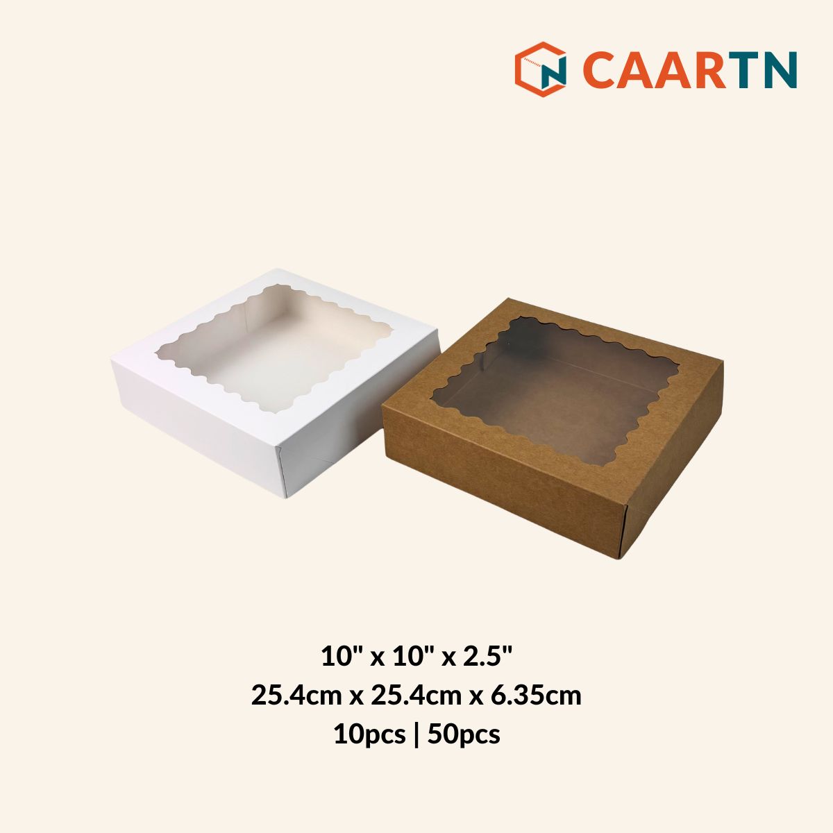 Window Brownie Box 10" x 10" x 2.5"