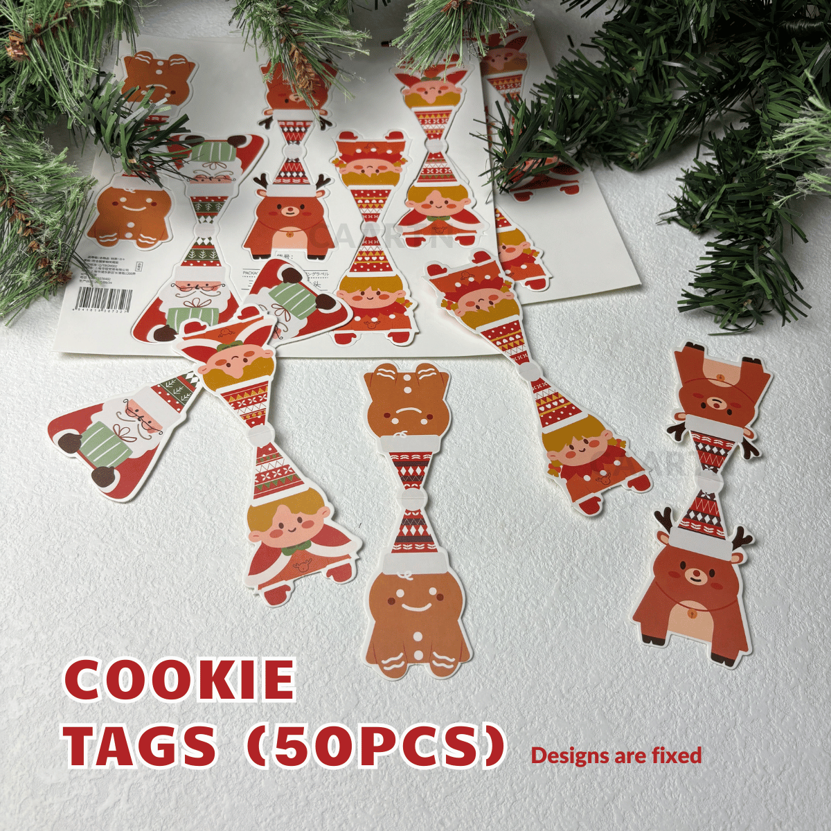 Christmas Cookie Tags - 50pcs/pkt