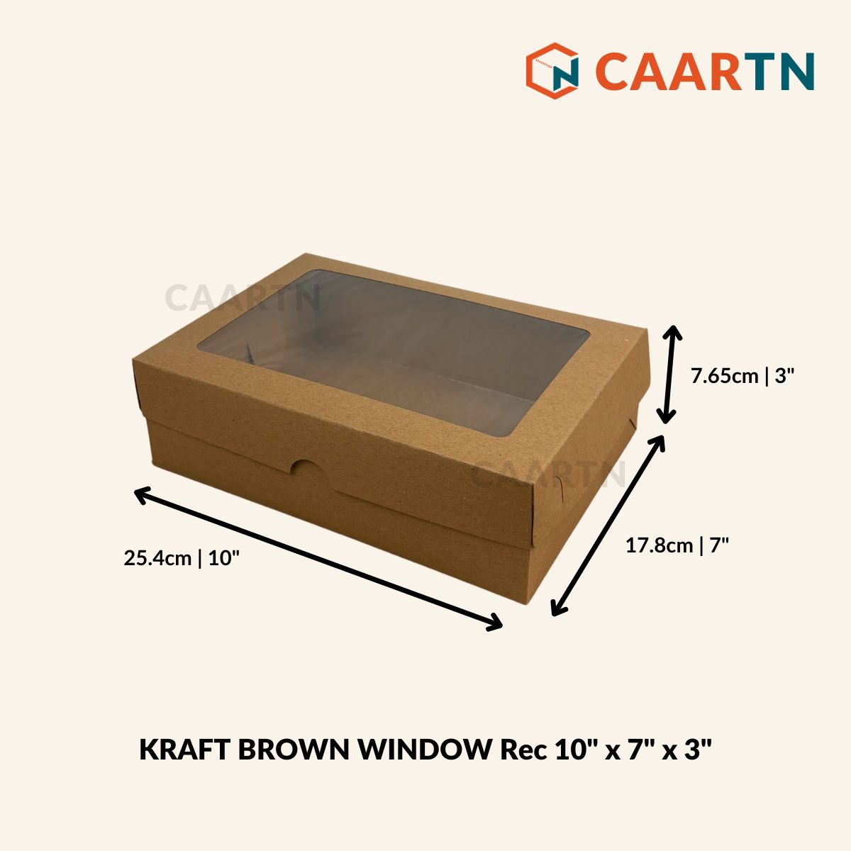 Rectangle Window Box 10" x 7" x 3" (Oil-Proof)