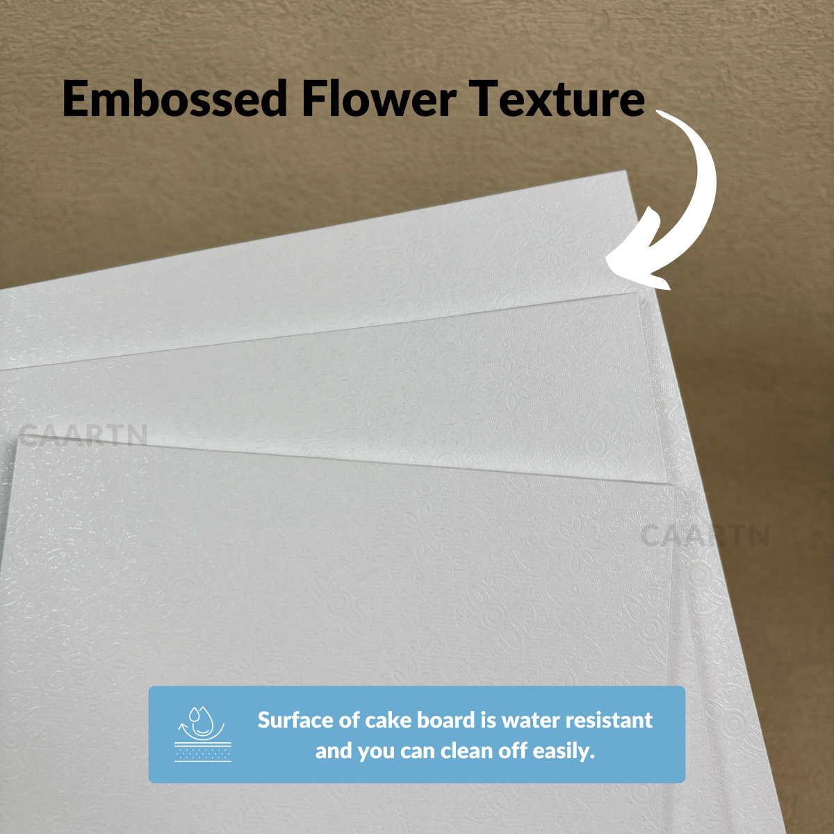 6" White Square Cake Board (5mm)