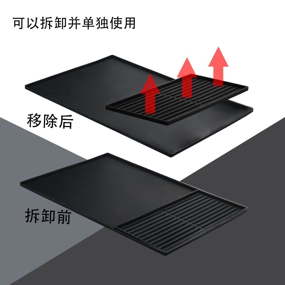  加厚意式咖啡機吧檯矽膠墊收納墊瀝水墊咖啡機桌墊