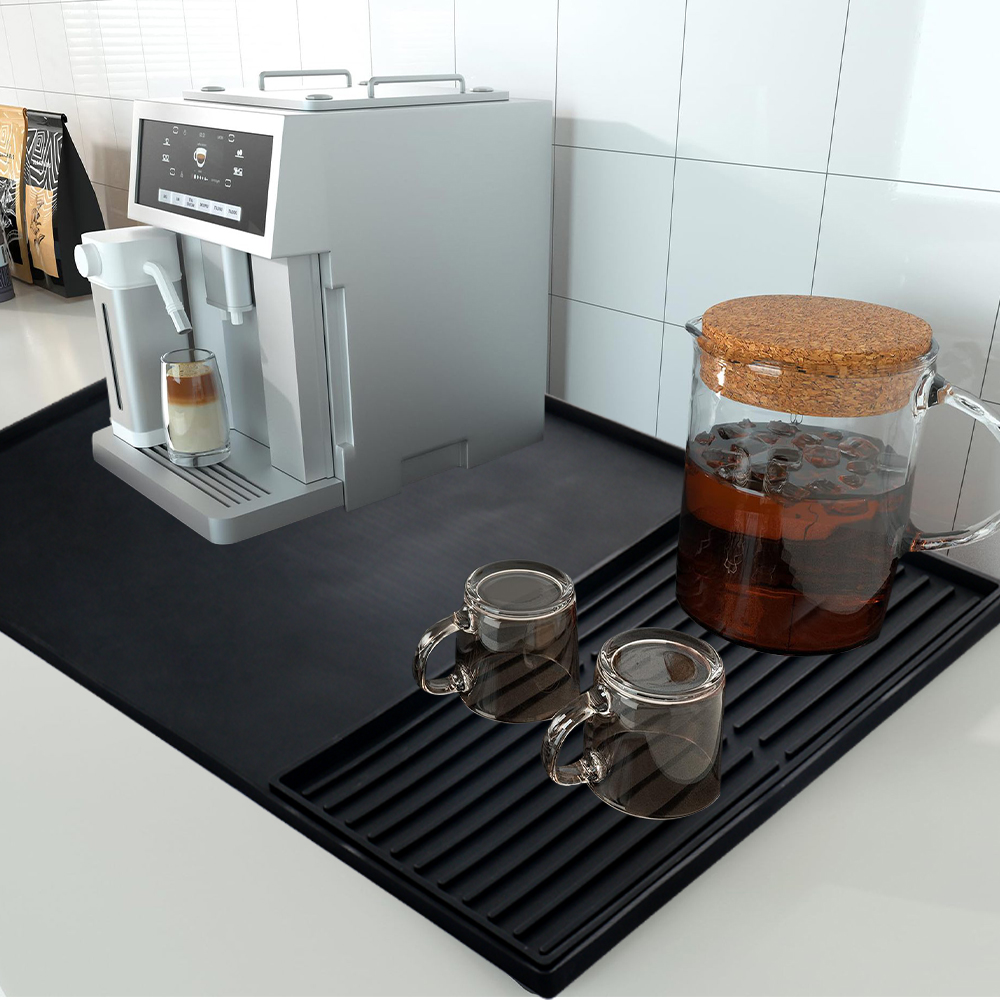  加厚意式咖啡機吧檯矽膠墊收納墊瀝水墊咖啡機桌墊