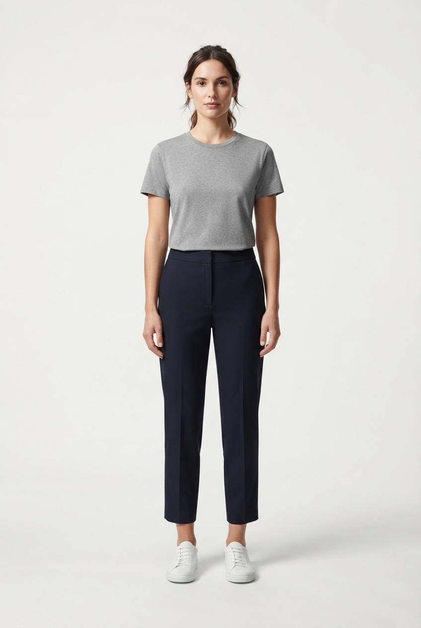 Urban classic gray relaxed fit women's T-shirt on model