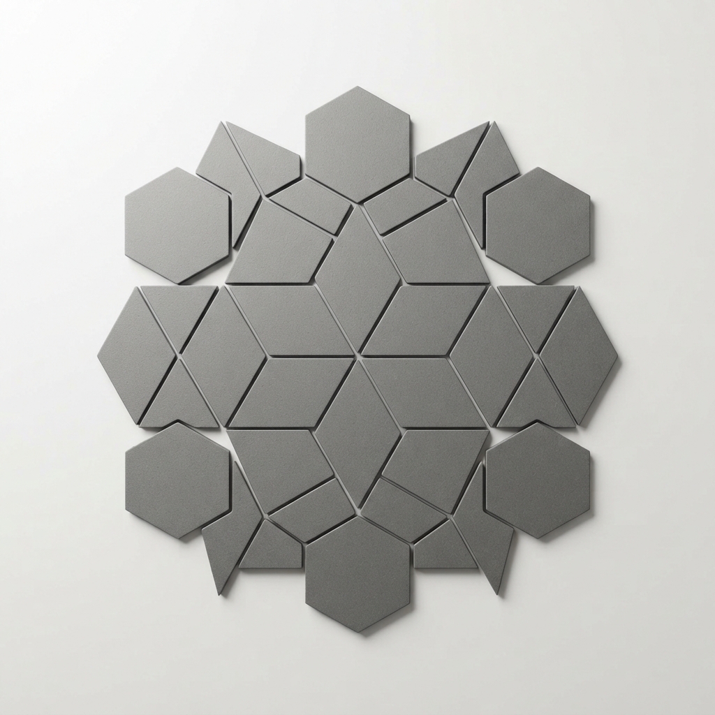 Fashion pose silhouette wall sticker set in slate gray