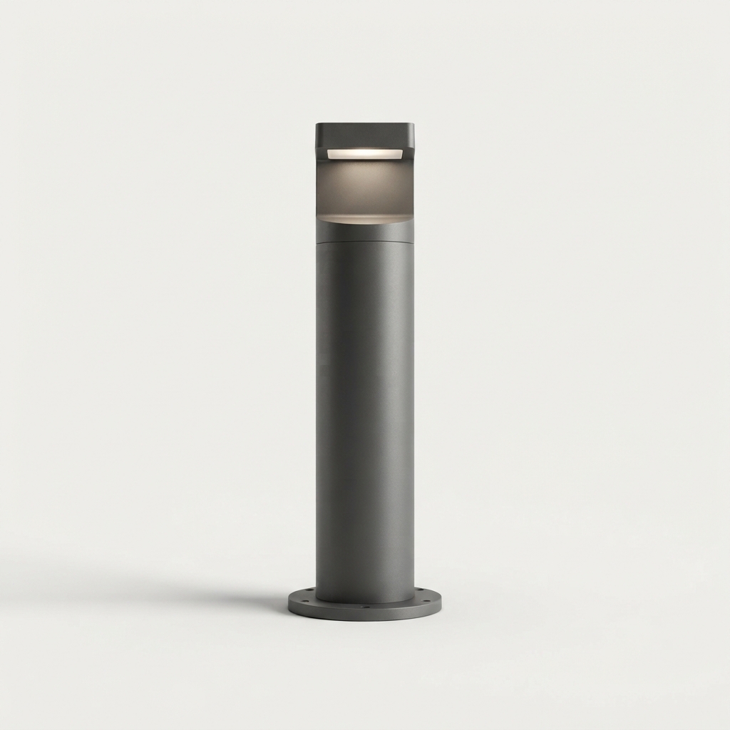 Minimal outdoor path bollard light for garden and driveway