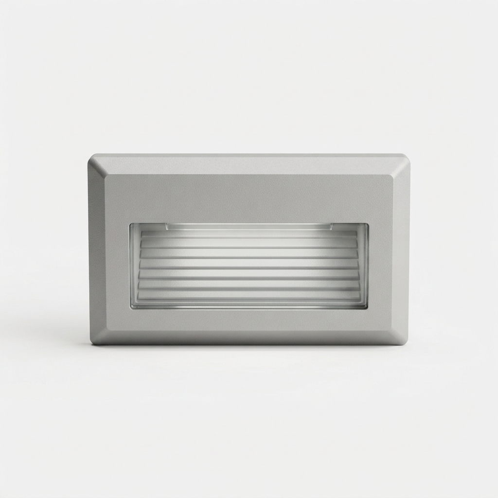 Minimal outdoor recessed step LED light for stairs