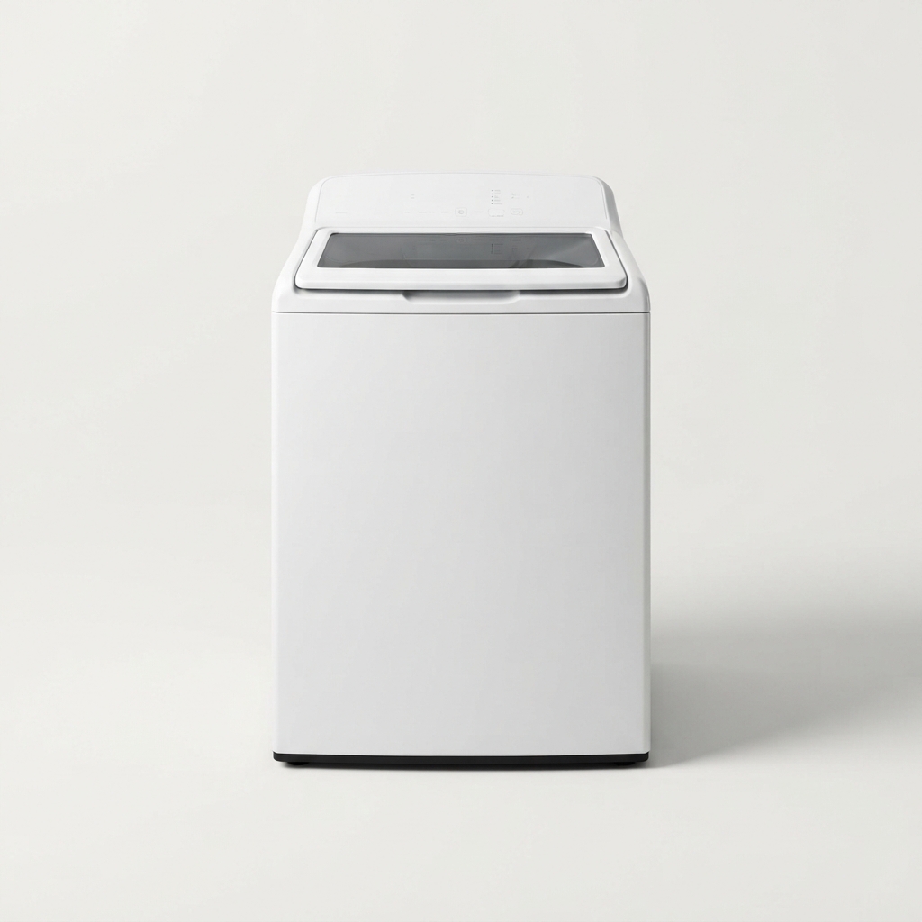 Top-load washing machine top and front view