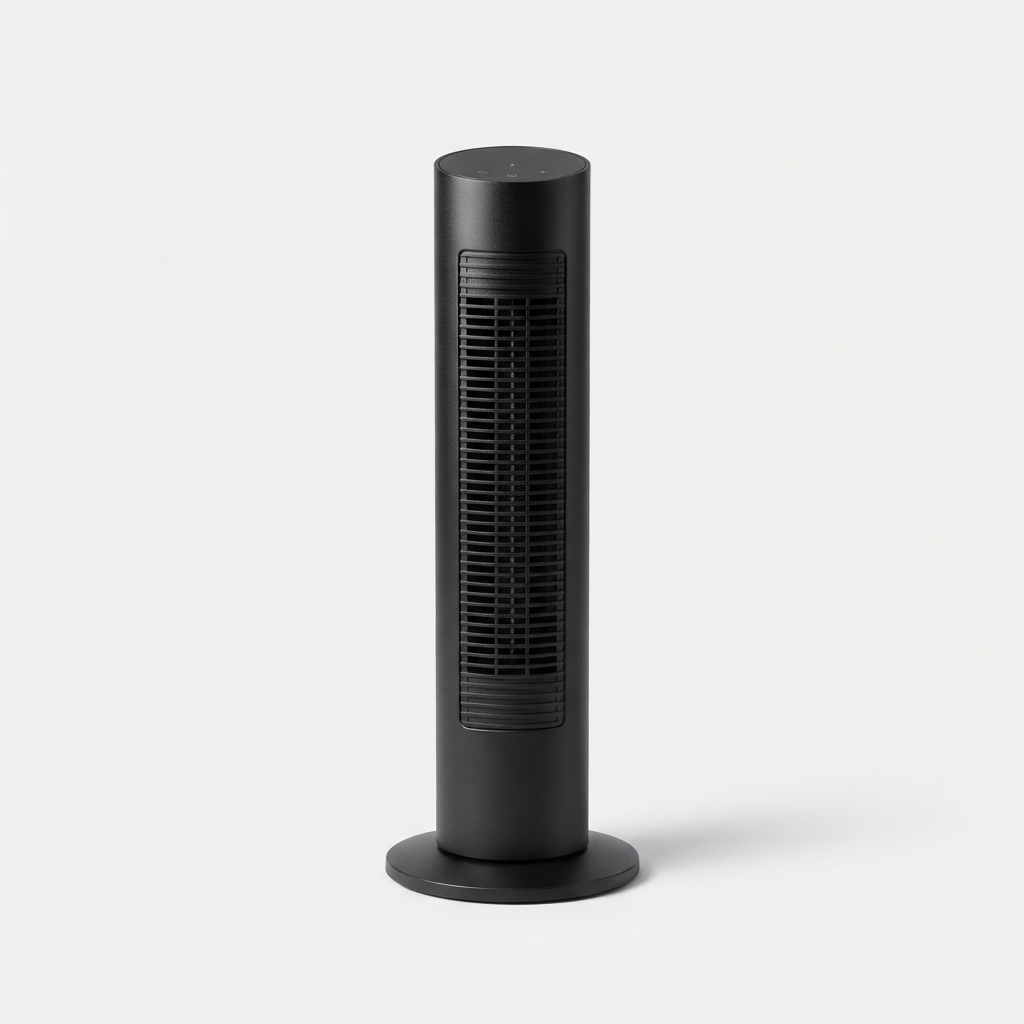 Electric tower space heater front view