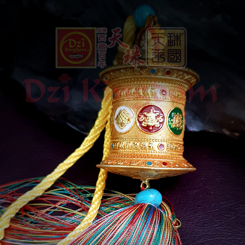 Tibet Six-Syllable Mantra Prayer Wheel Pendant (L) 西藏六字真言转经轮吊坠(大)