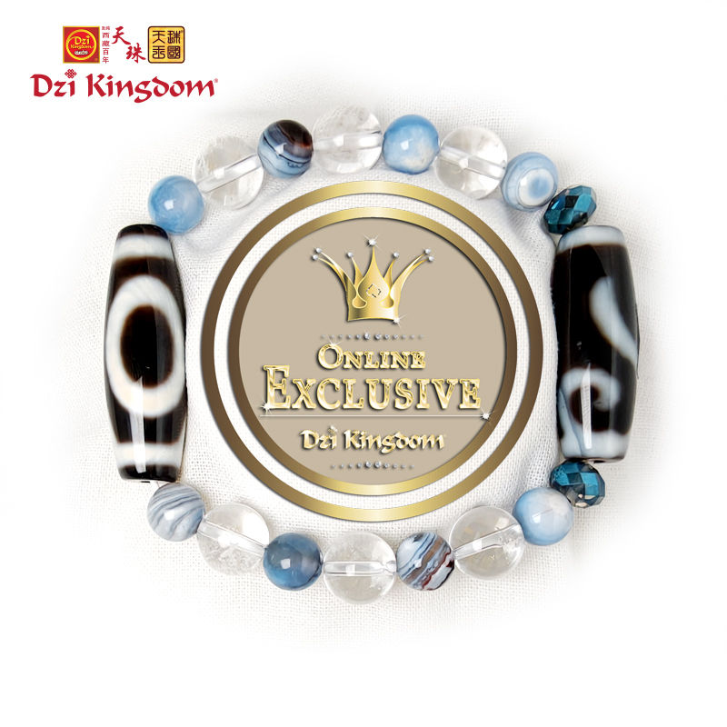 【LIMITED】 Dzi Kingdom Outstanding Mind & Talent才华出众 双天珠组合 Powerful Dzi Combo Bracelet