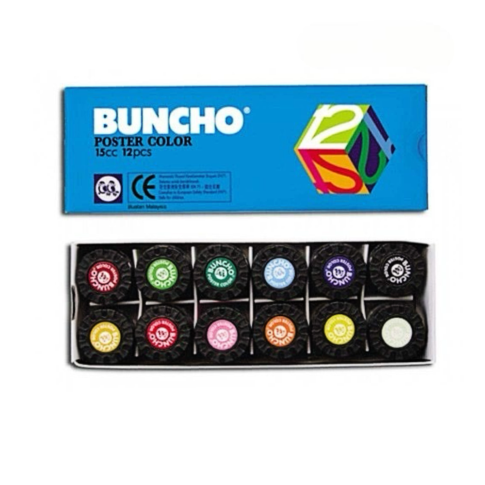 Buncho Poster Colour 15cc 12 Colours
