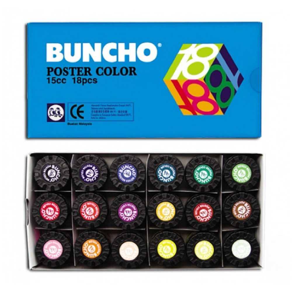 Buncho Poster Colour 15cc 18 Colours