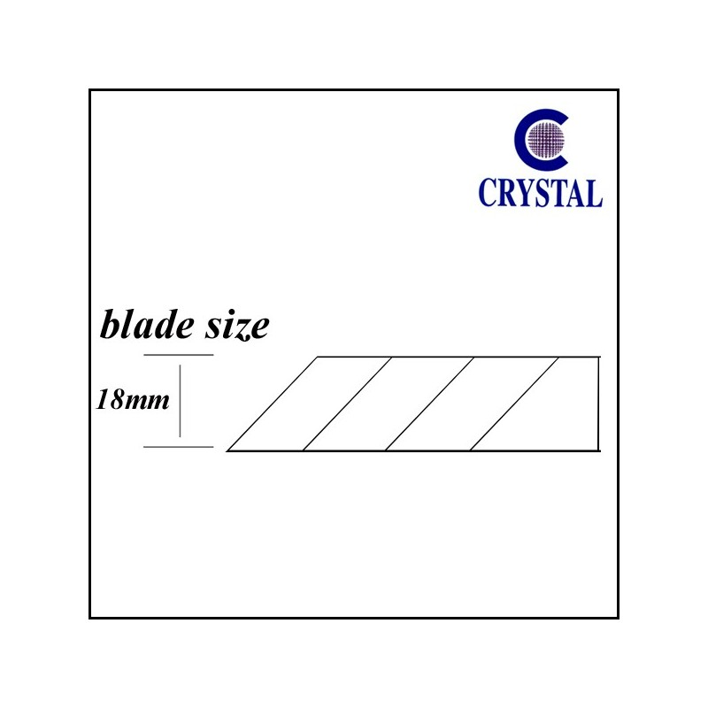 Crystal 3216 Cutter Blade 18mm, Large (5BLADES/TUBE)