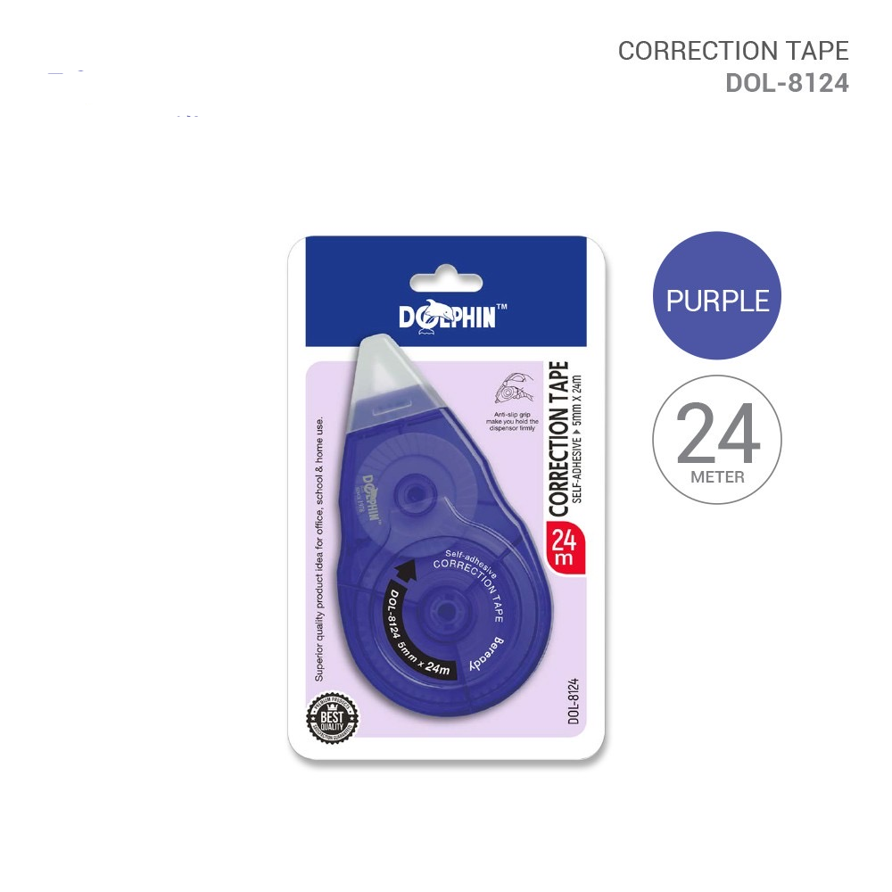 Dolphin DOL-8124 Correction Tape 5mm x 24m