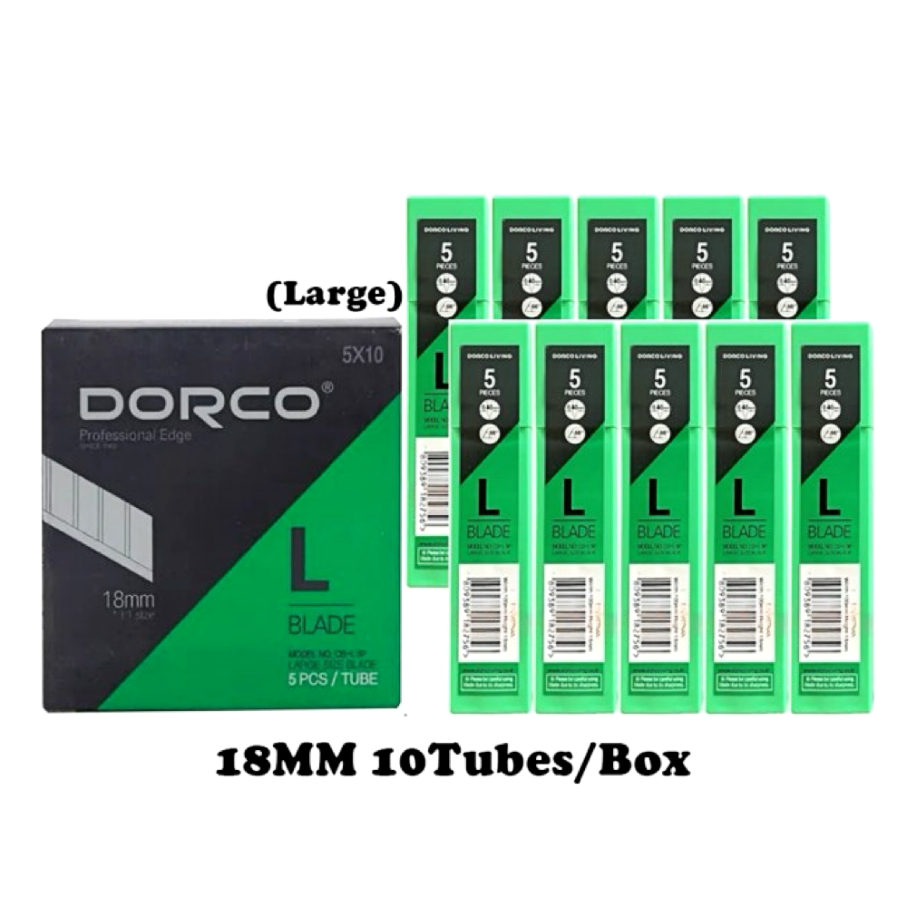 Dorco CB-L Cutter Blade 18mm, Large (5BLADES/TUBE)