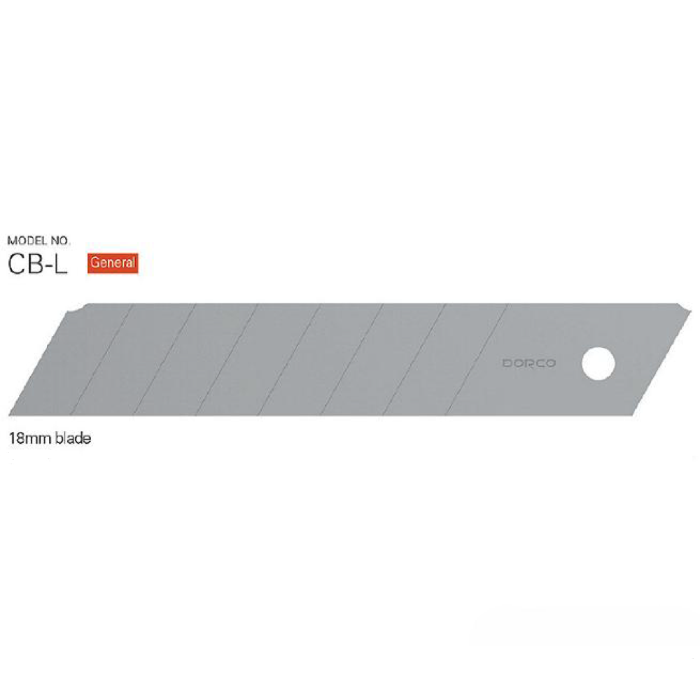 Dorco CB-L Cutter Blade 18mm, Large (5BLADES/TUBE)