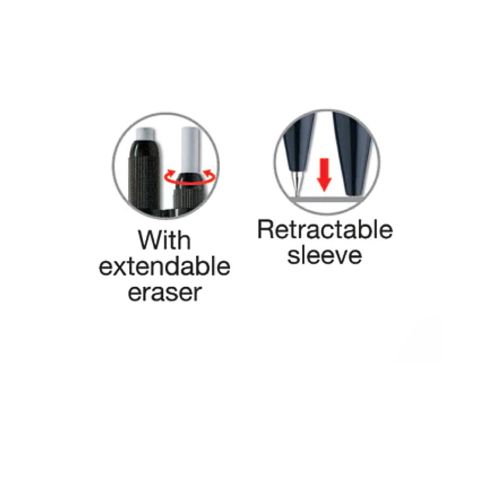 Faber-Castell 136003 Tri Click Mechanical Pencil 0.7mm (Free 1 tube Faber-Castell Pencil Lead)