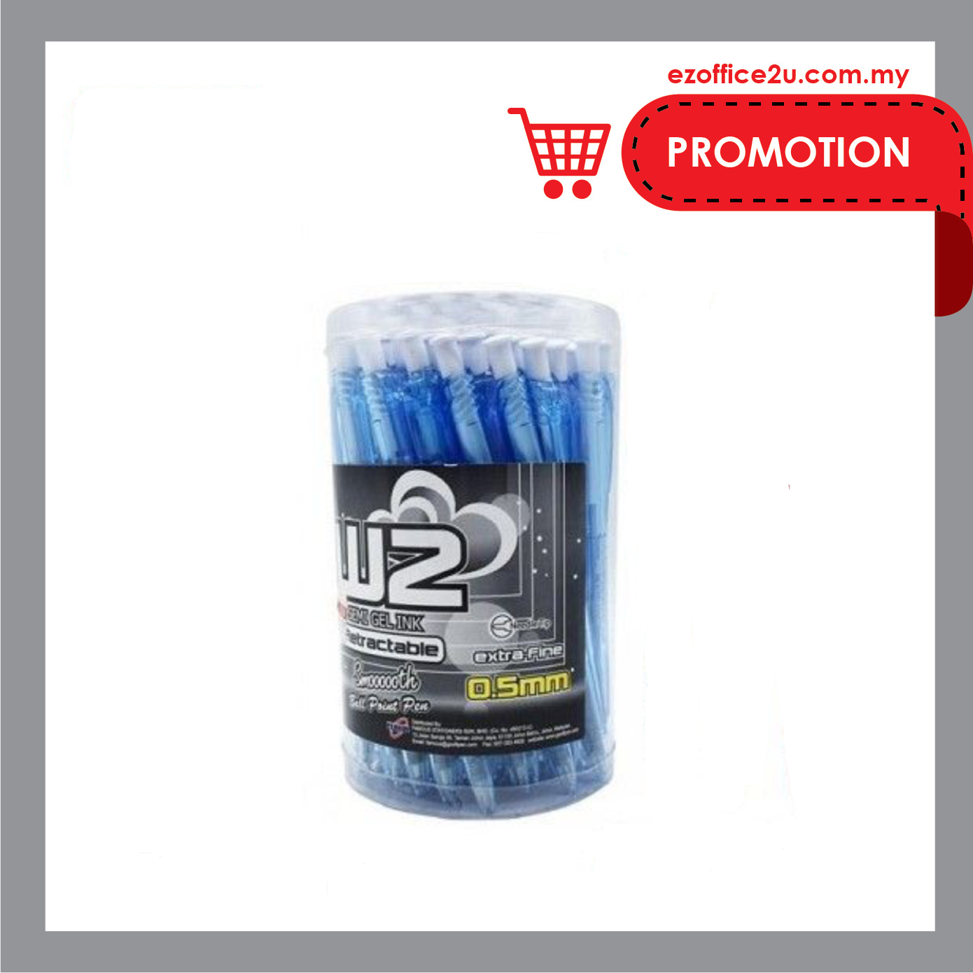 g'soft W2 Retractable Ball Pen 0.5mm (50PCS/BOX)