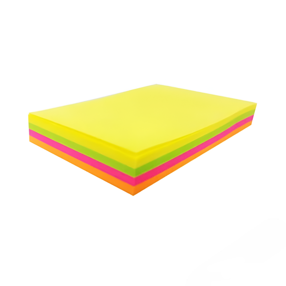 M&G Neon Sticky Notes YS-182, 2" x 3", 4 Assorted Neon Colours, 100'S/PACK