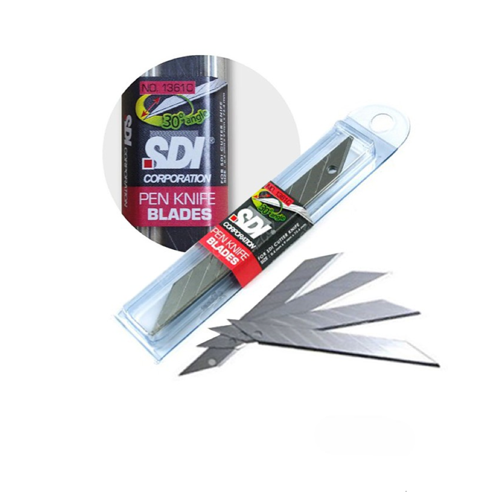 SDI NO. 1361C Cutter Blade 9mm, Small (5BLADES/CASE)