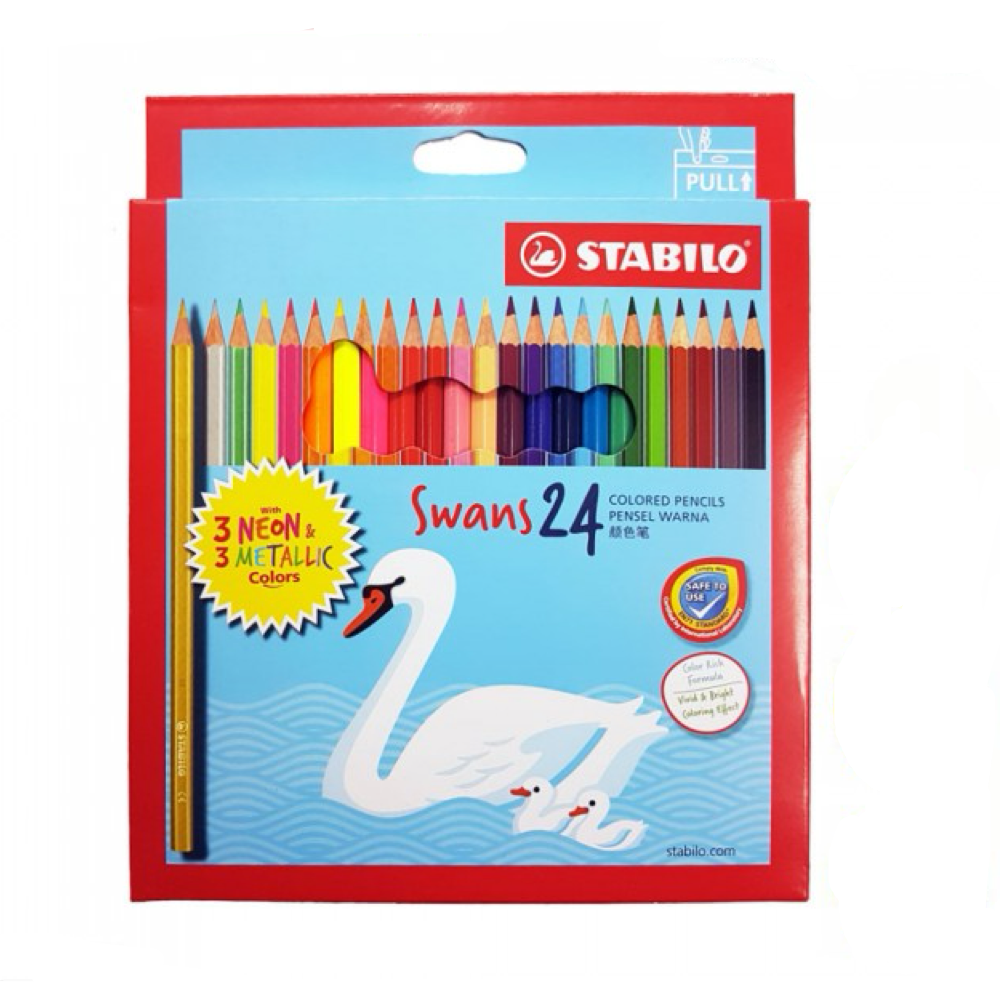Stabilo Swans 1879M Colour Pencils - 24 Long