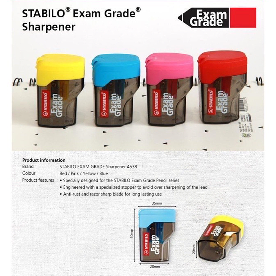 Stabilo 4538 Exam Grade Single Hole Pencil Sharpener
