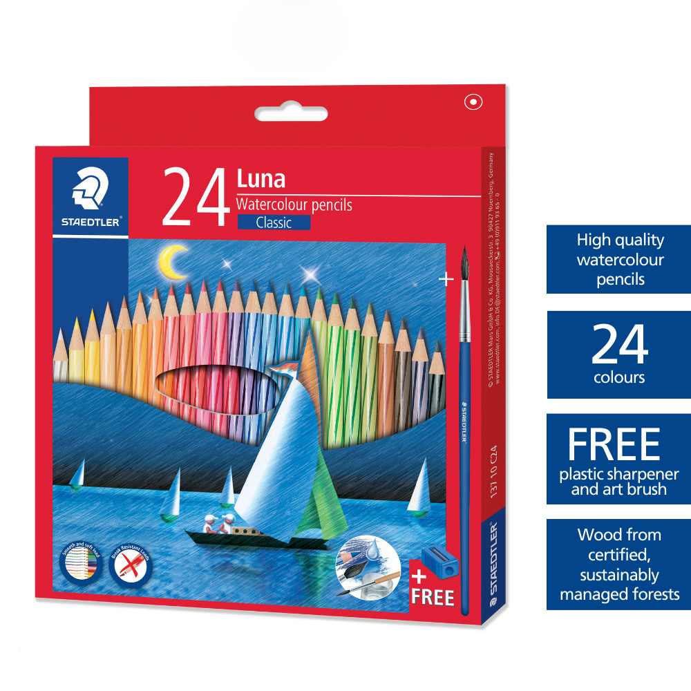 Staedtler LUNA Watercolour Pencils (Classic) - 24 Long