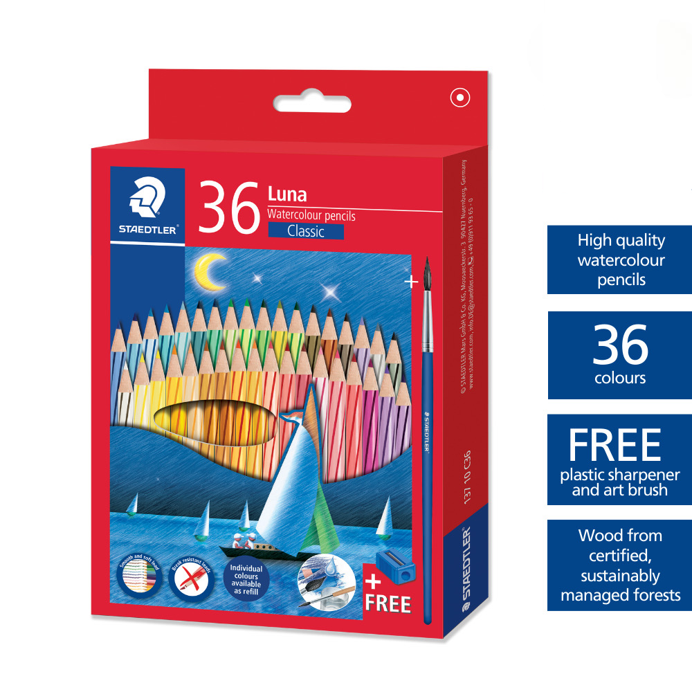 Staedtler LUNA Watercolour Pencils (Classic) - 36 Long