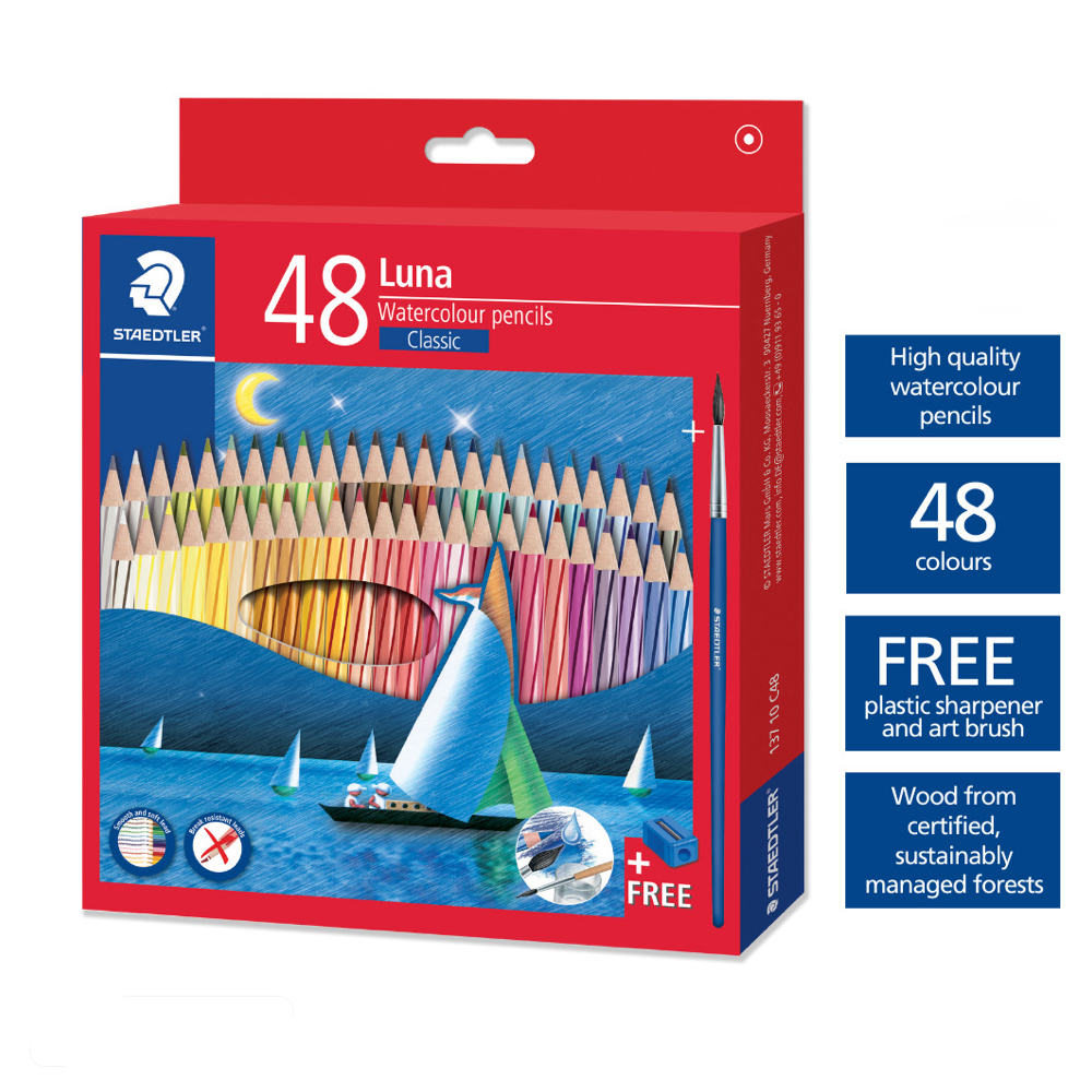 Staedtler LUNA Watercolour Pencils (Classic) - 48 Long