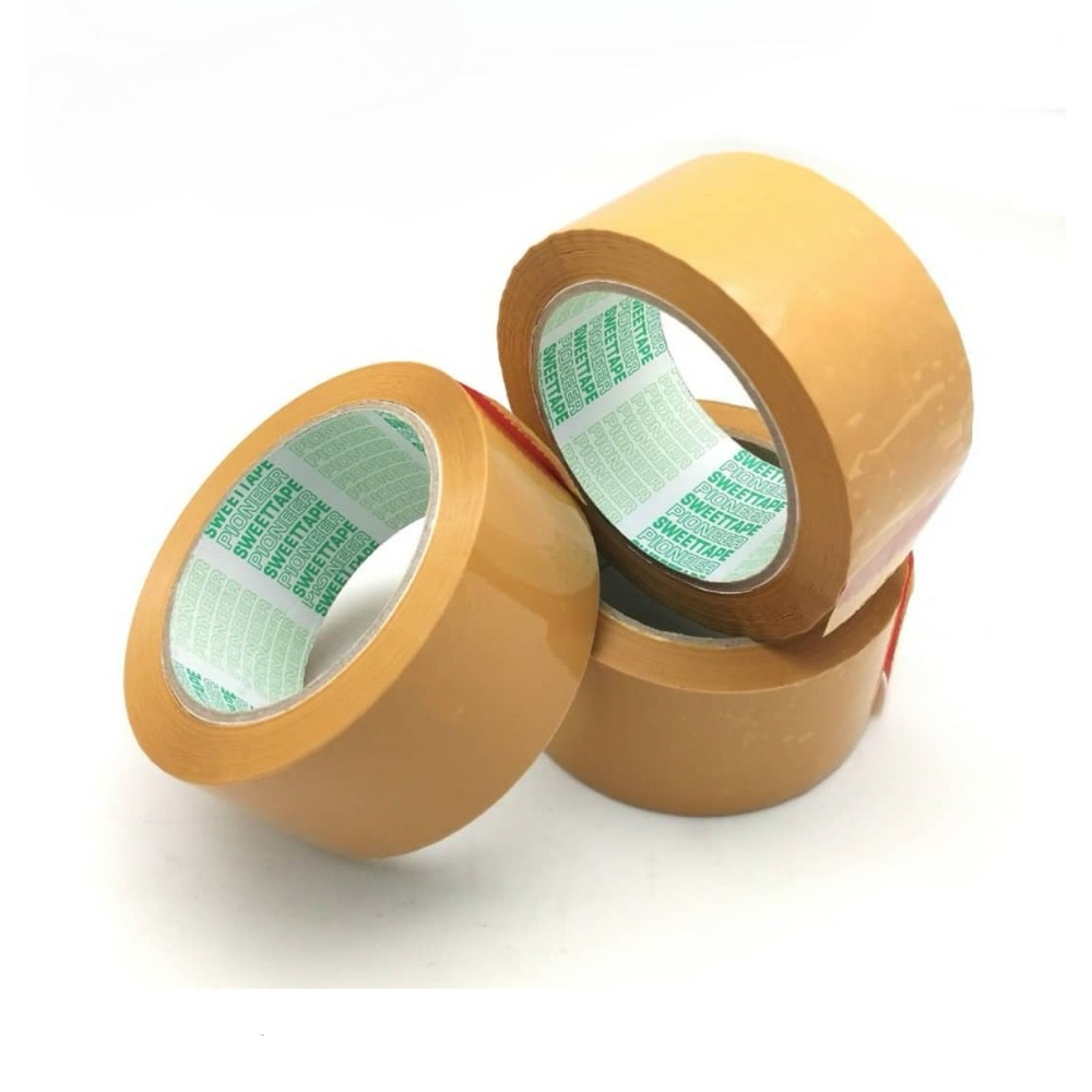 Sweettape Pioneer 48mm x 90yrds OPP Packaging Tape (6ROLLS/TUBE) - Clear / Brown