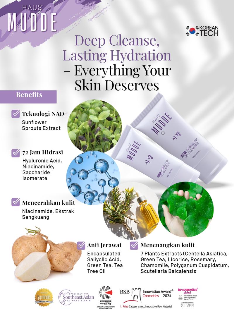 MUDDE NAD+ Hydraglow Gel Cleanser
