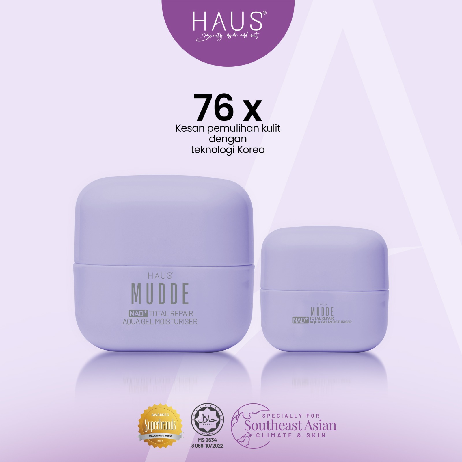 MUDDE - NAD+ Total Repair Aqua Gel Moisturiser