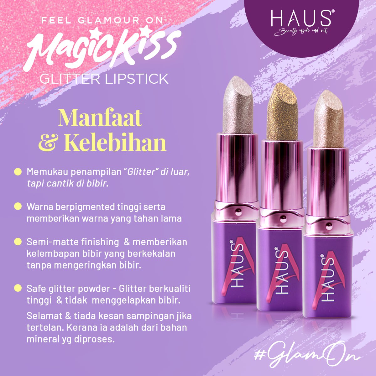 MAGICKISS GLITTER LIPSTICK