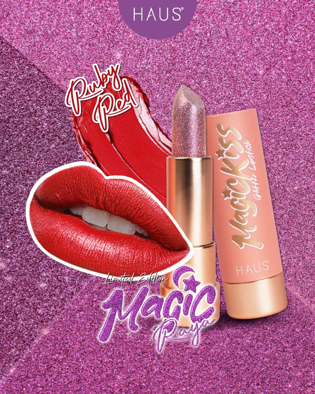 MAGICKISS GLITTER LIPSTICK (RAYA EDITION)