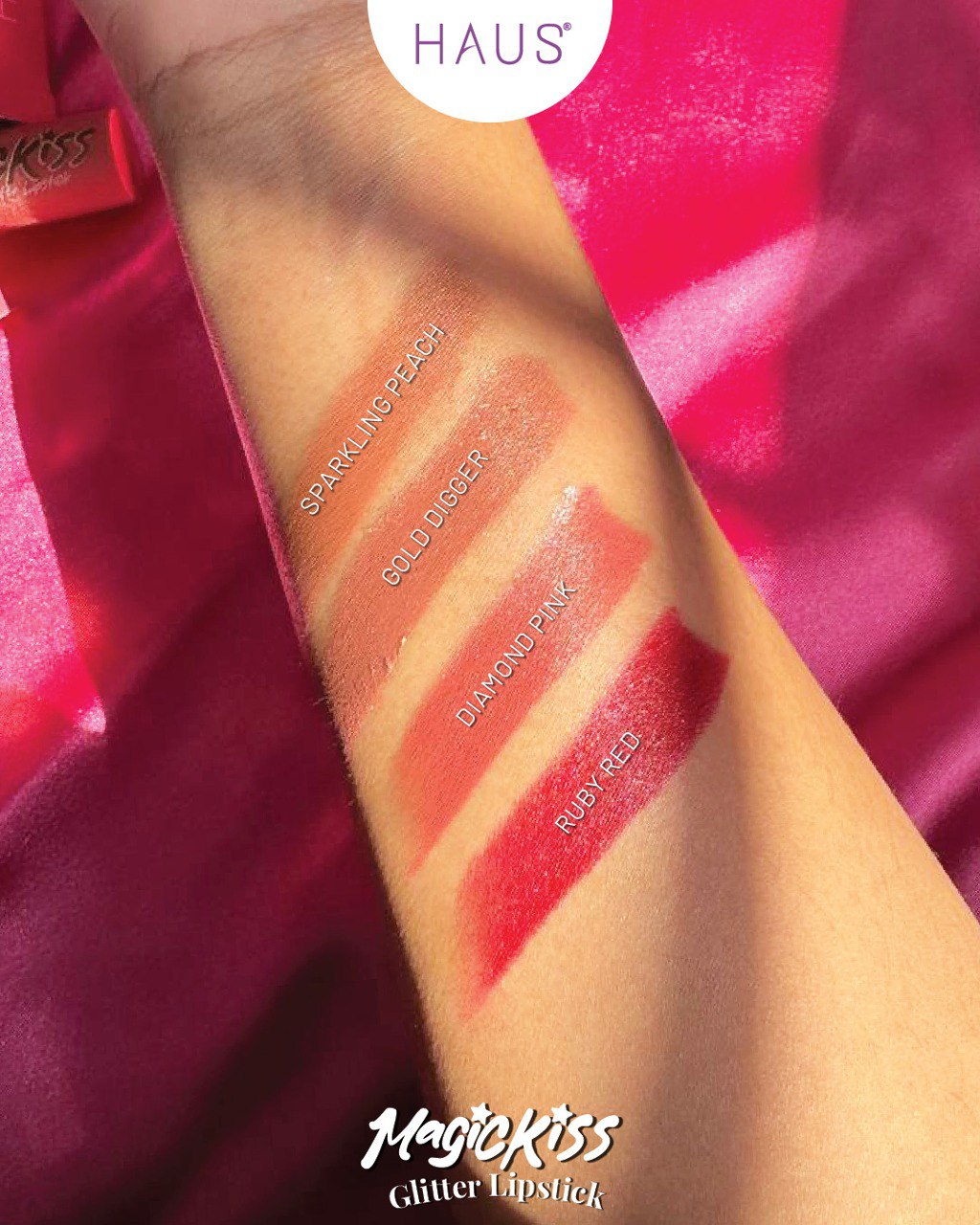 MAGICKISS GLITTER LIPSTICK (RAYA EDITION)