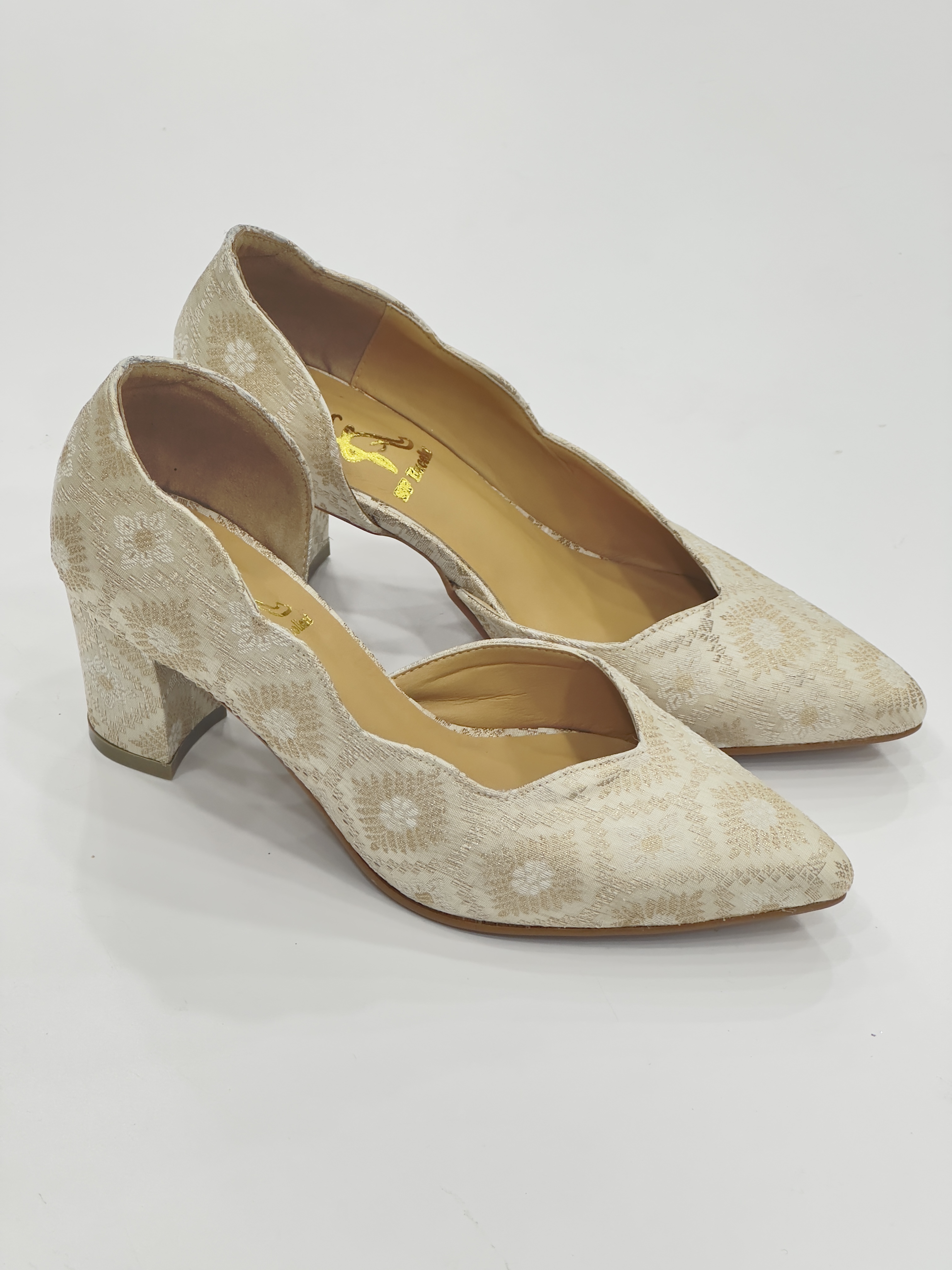Arisha Half D'Orsay Block Heels (LIMITED)