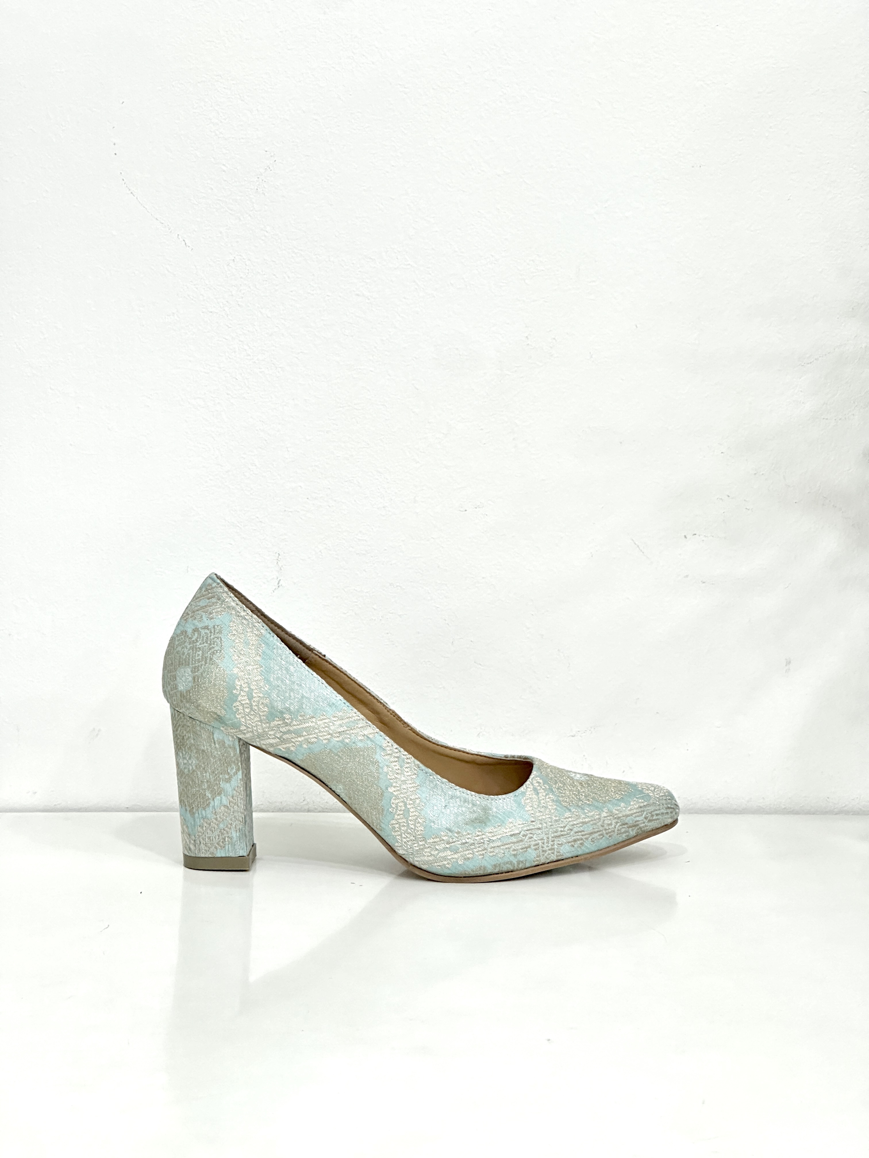 Sima Songket Block Heel Pumps （LIMITED）