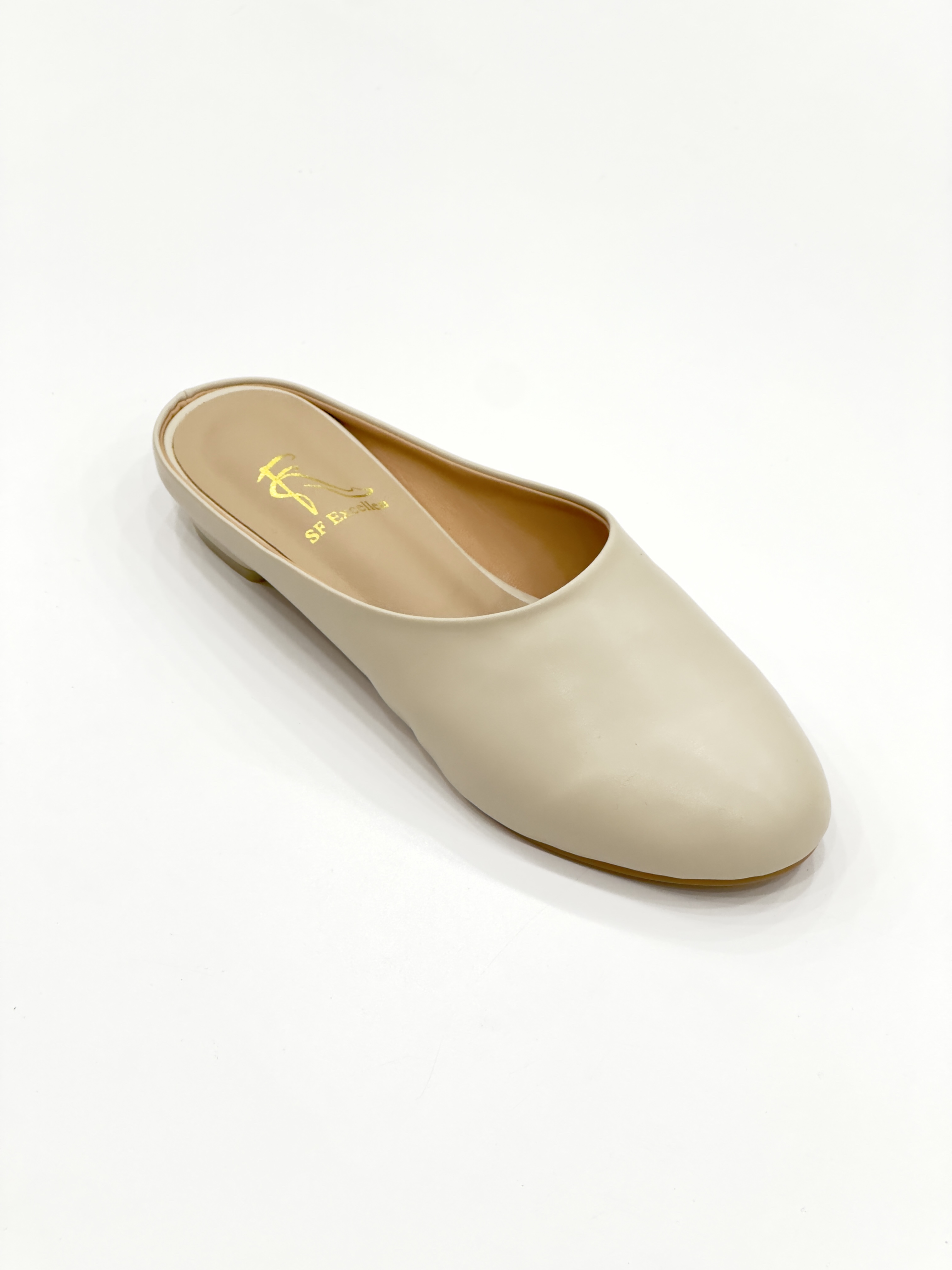Qistina Round Toe Flat Mules