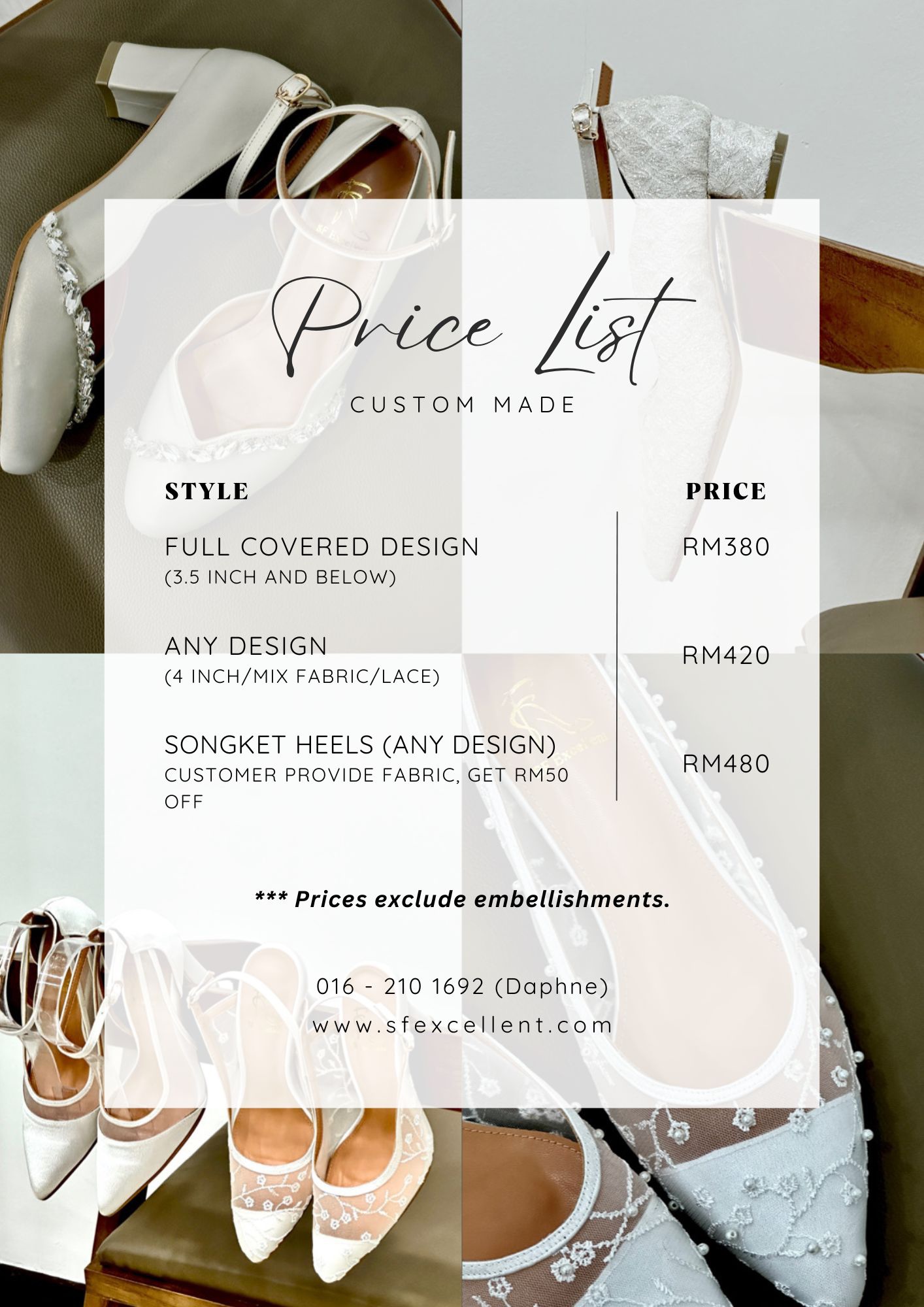 Custom Bridal Shoes (APPOINTMENT)