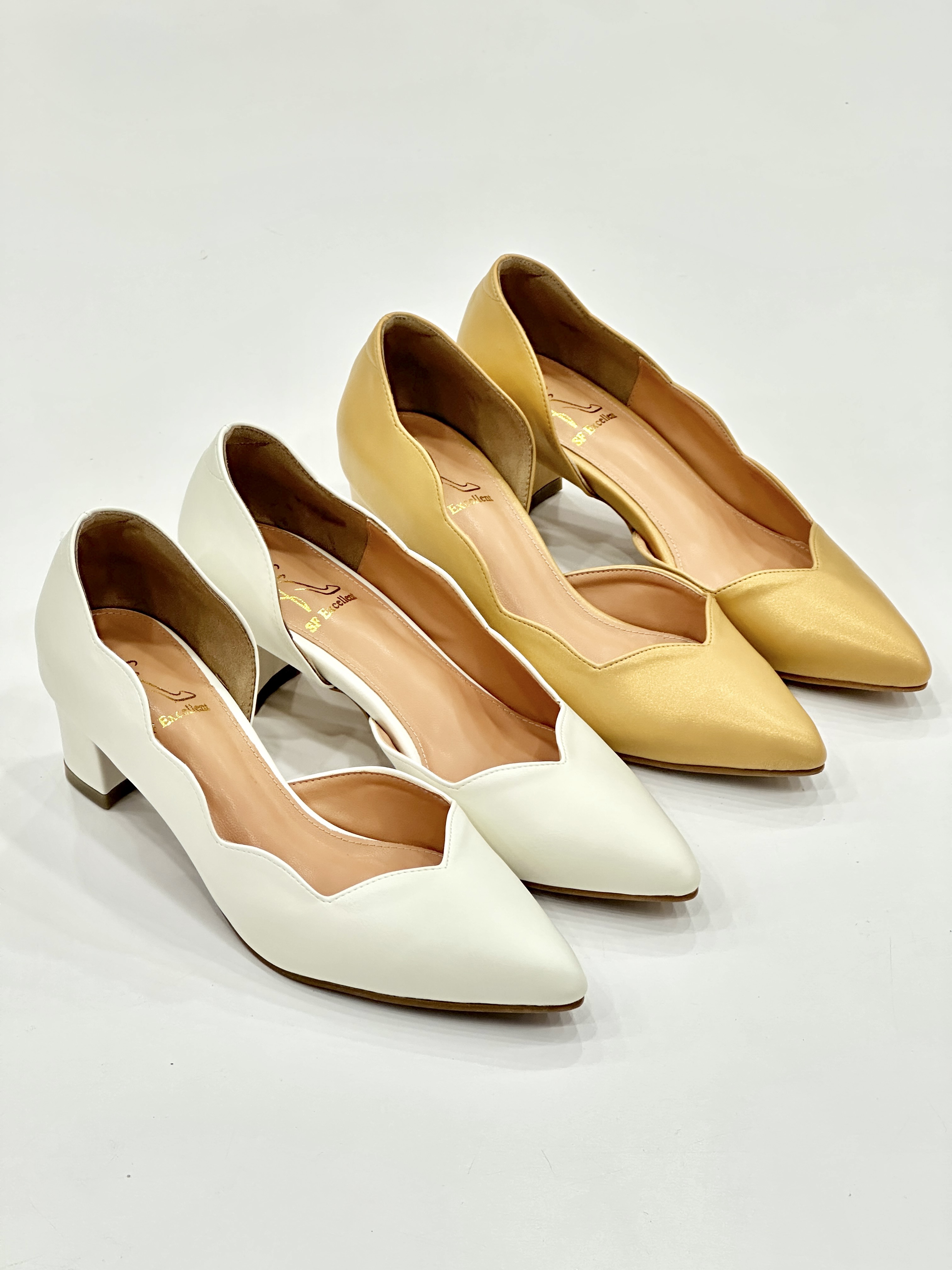 Claudia Half D’Orsay Block Heel Pumps