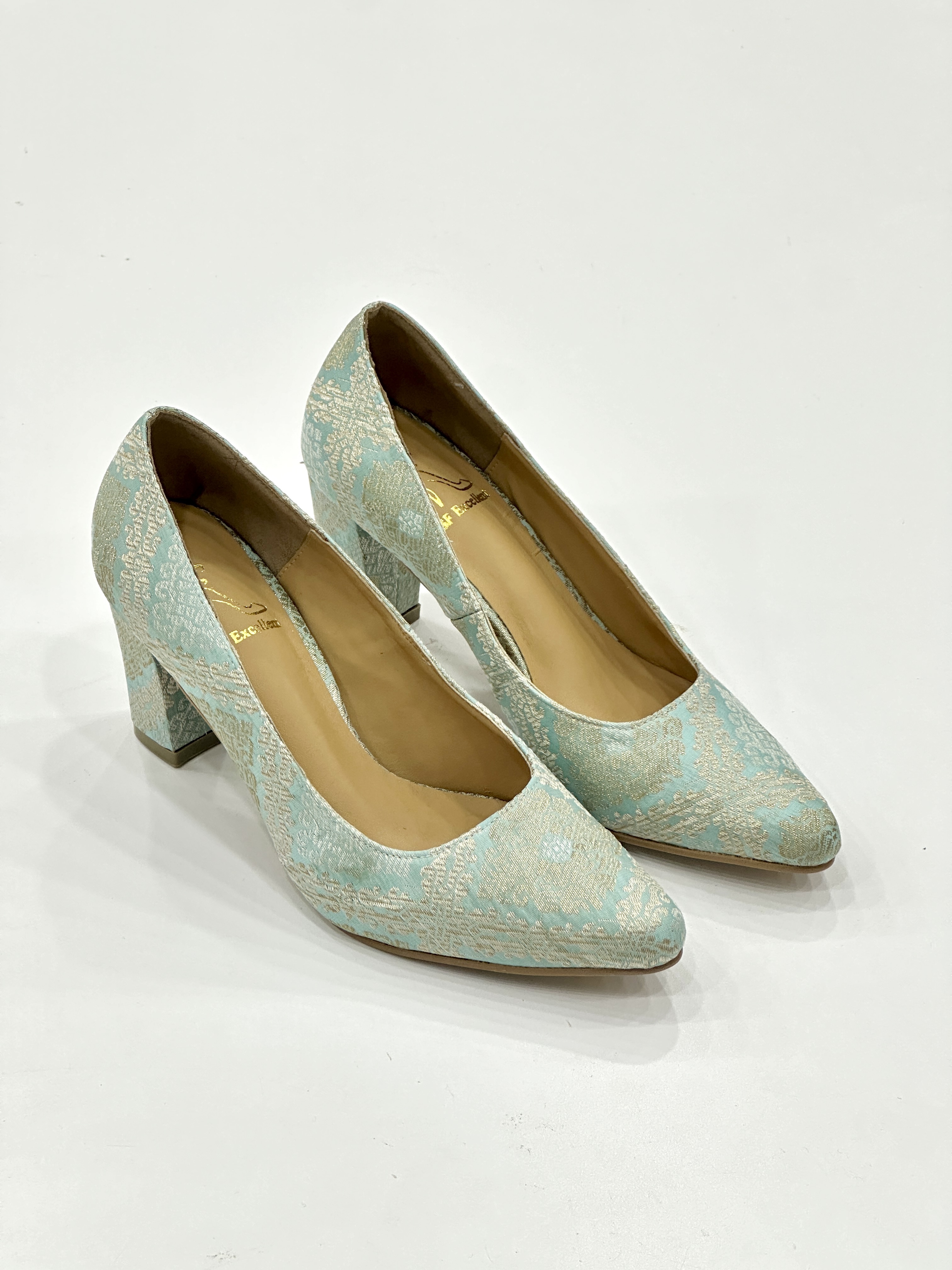 Sima Songket Block Heel Pumps （LIMITED）